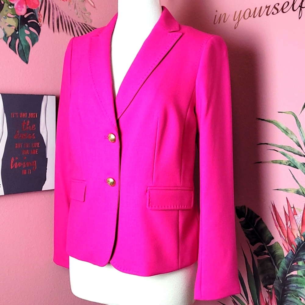 Talbots 🦋 pink wool blazer jacket size 6